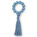 Pale Blue Terracotta Bead with Pale Blue Jute Napkin Ring