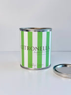 Citronella Candle - Paint Tin - Striped Label: Red / 12 oz