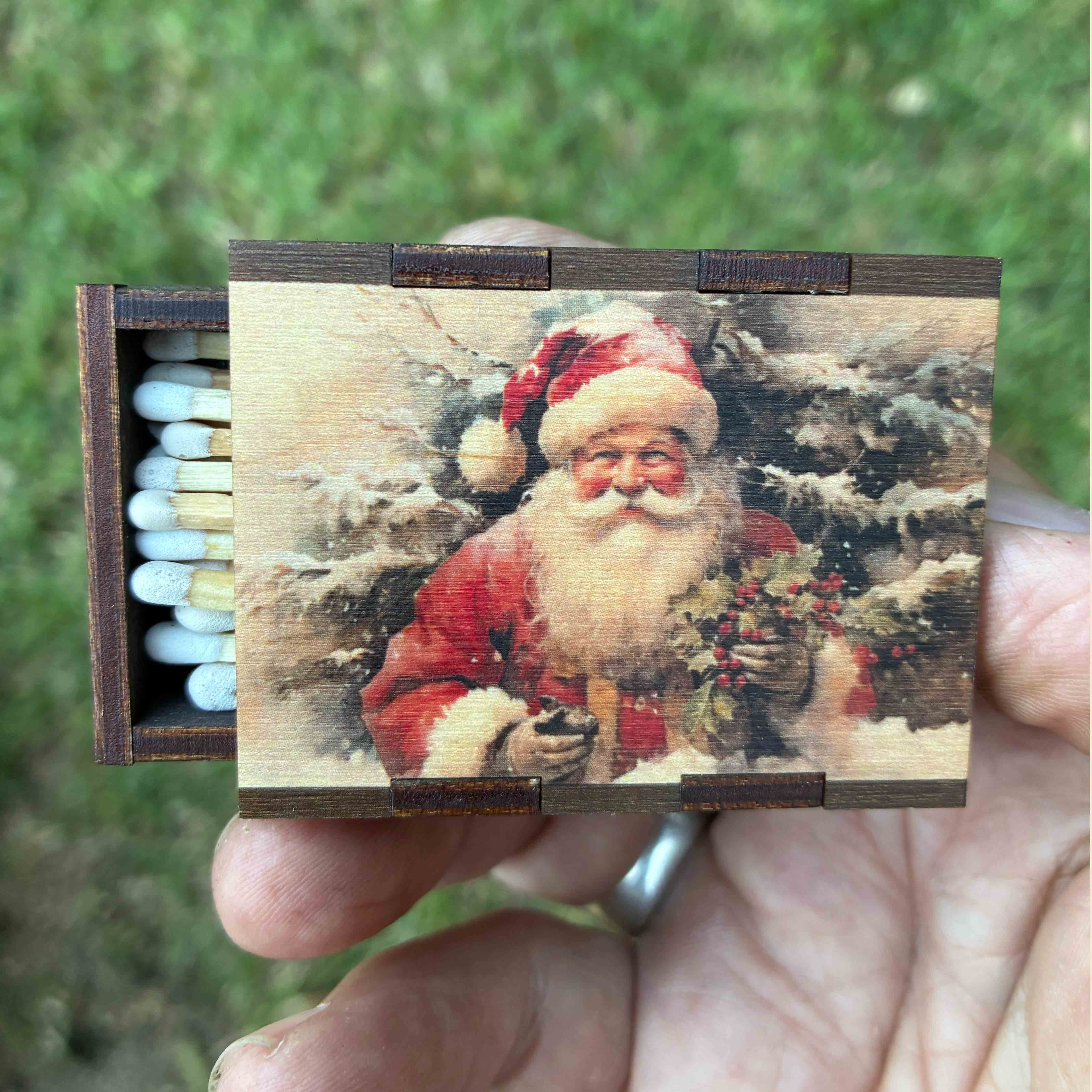 Matches • Christmas Santa Wooden Matchboxes • Home Decor