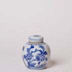 Blue and White Porcelain Golden Pheasant Round Storage Jar