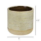 Umbria Cachepot, Ceramic, White - Sm