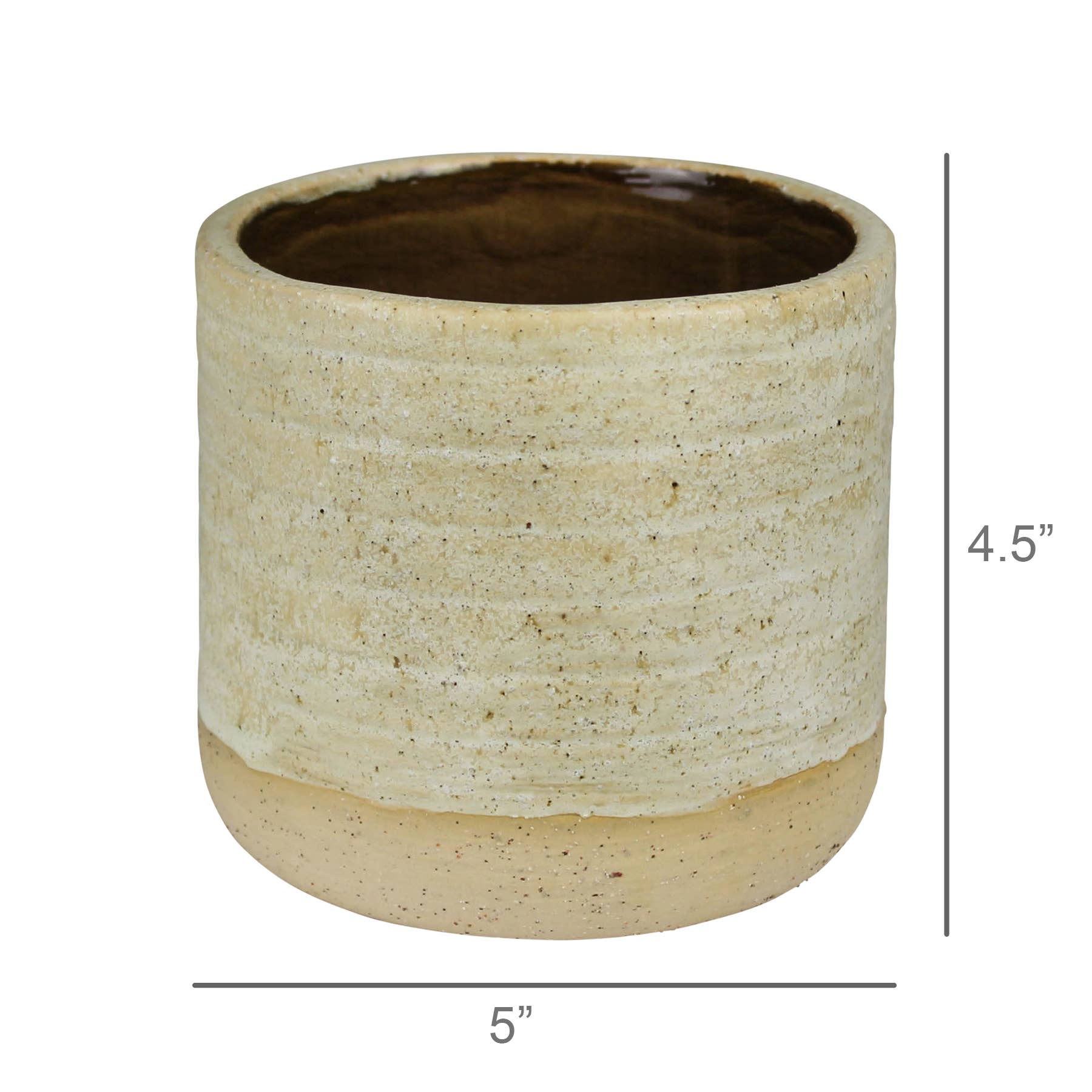 Umbria Cachepot, Ceramic, White - Sm