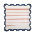HAM1244 - Red Stripes Paper Plate - 11"
