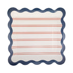 HAM1244 - Red Stripes Paper Plate - 11"