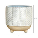 Ramos Chevron Cachepot, Stoneware - 6