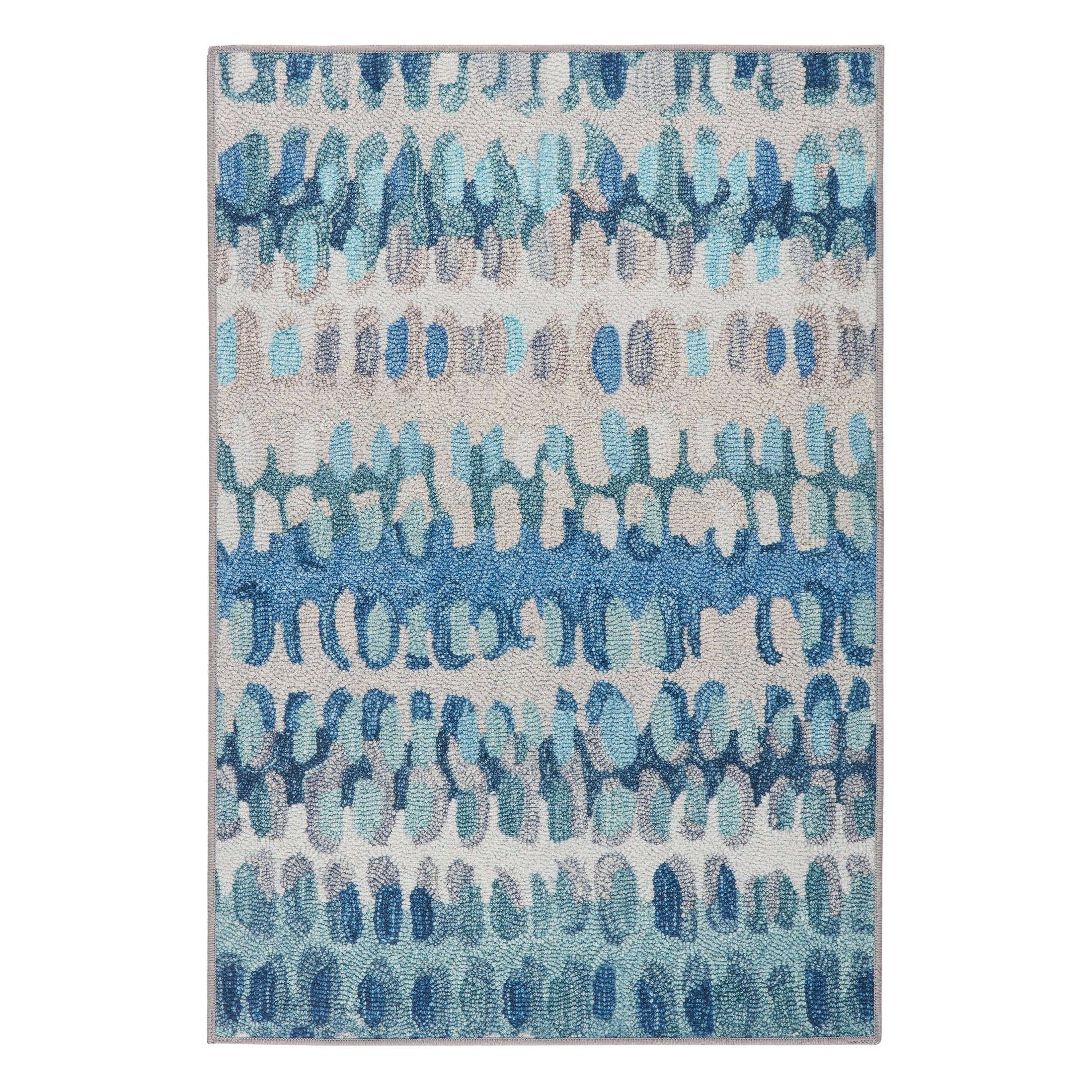 Paint Chip Machine Washable Rug | Blue: 2' x 3'