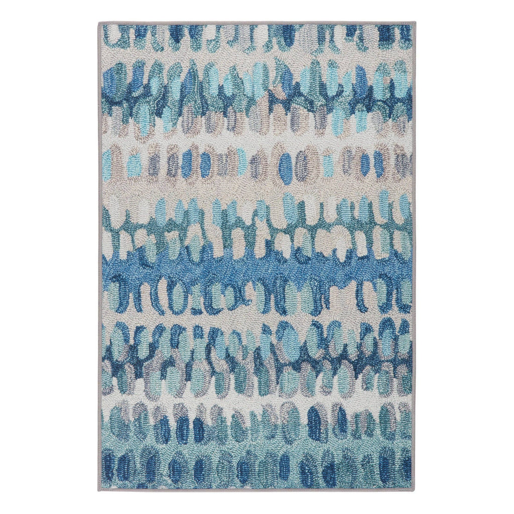 Paint Chip Machine Washable Rug | Blue: 2' 6" x 8'