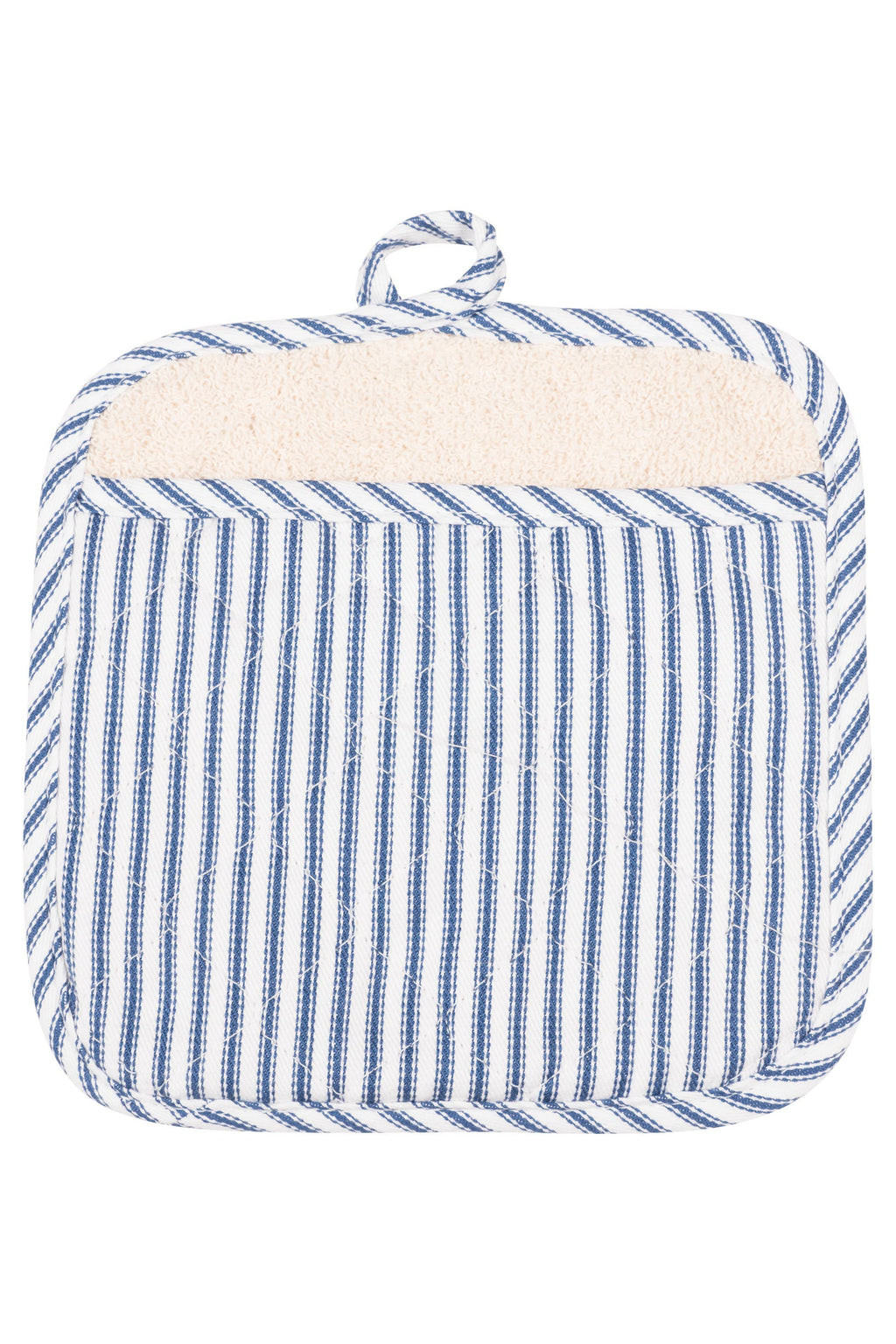 KAF Home Metro Stripe Terry Lined Pot Mitt: Black
