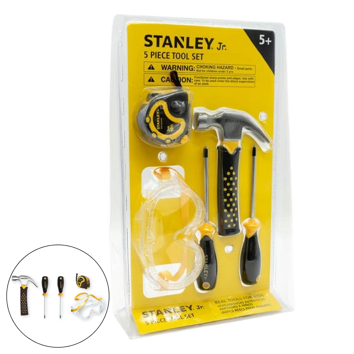 Red Toolbox Stanley Jr. 5-Piece Tool Set