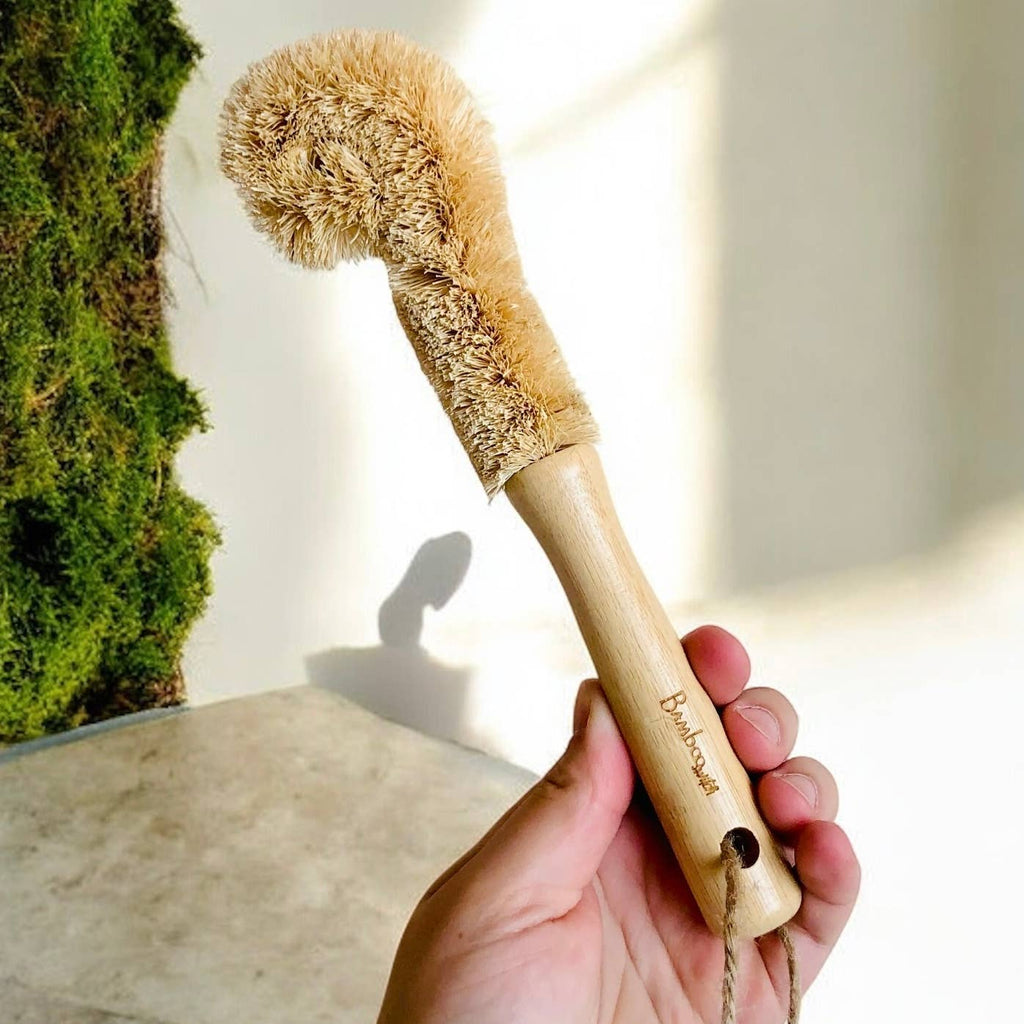 Bamboo Glassware Scrub Brush | Kitchen Cleaning Bestseller: Straight Brush