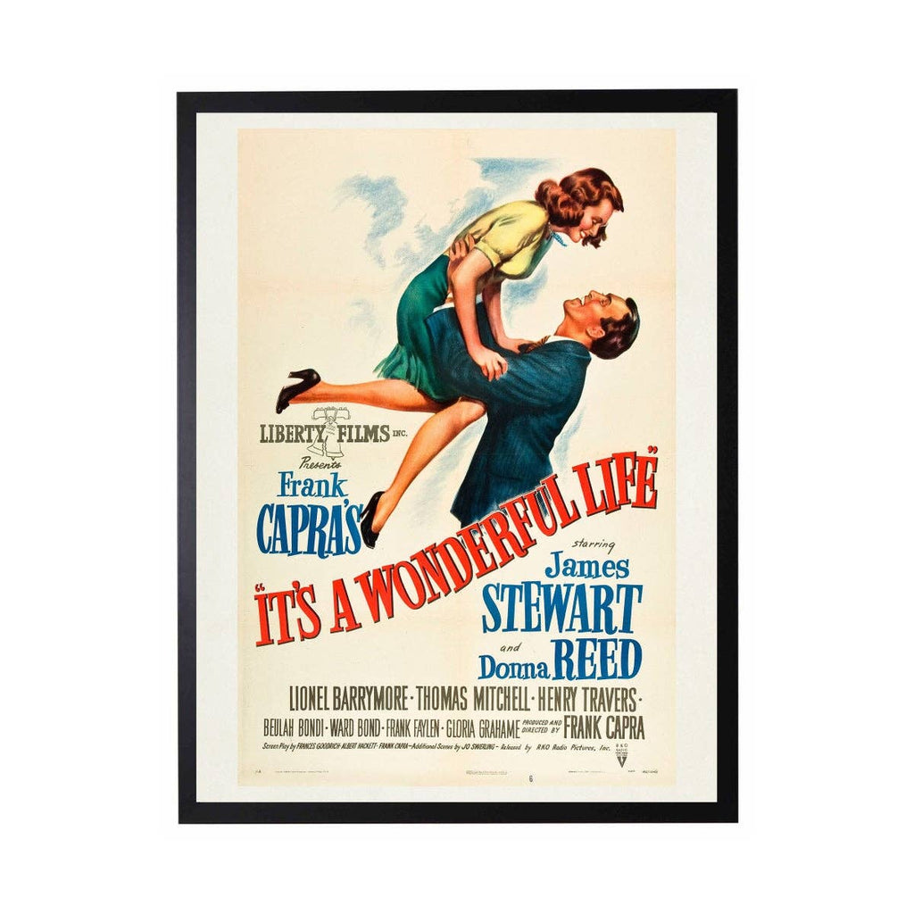 It'S A Wonderful Life Vintage Poster: Black Frame 2400-35 Za / 12" X 16"