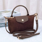 SD781 Penny Suede Mini Crossbody Bag: Burgudy