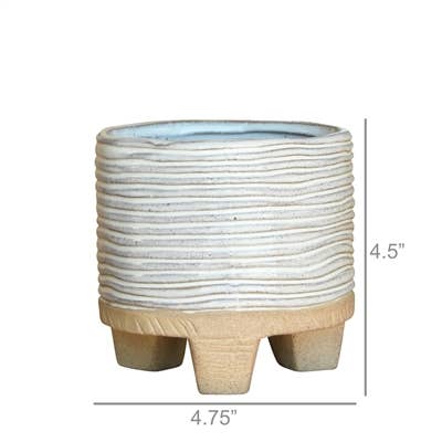 Ramos Horizontal Stripe Cachepot, Stoneware - 4
