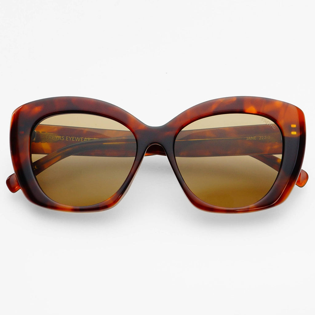 Jane Oversized Womens Acetate Sunglasses   : Brown Tortoise