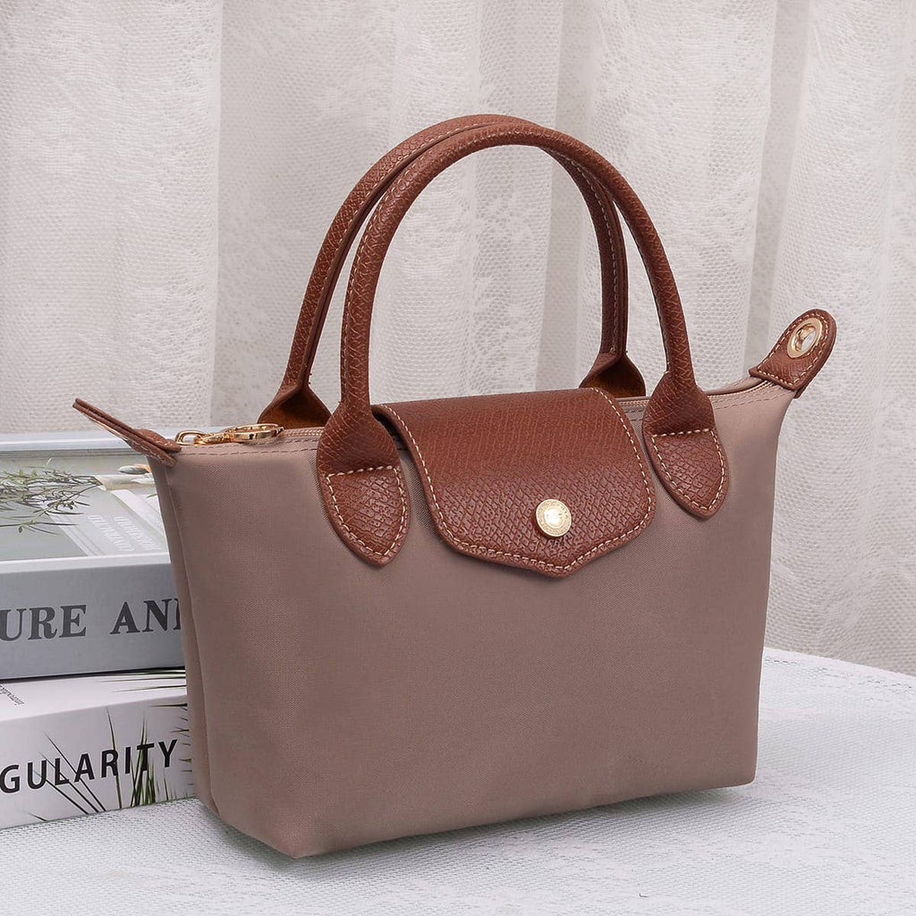 HM782 Britney Nylon Double Handle Crossbody Bag: Ivory