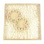 Leopard Print Square Resin Serving Tray, 13-Inch