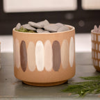 Ceramic Planter with Paint Strokes 7.5" x 7.5" x 6"