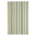 Long Slade Handwoven Cotton Rug | Teal: 2' x 3'