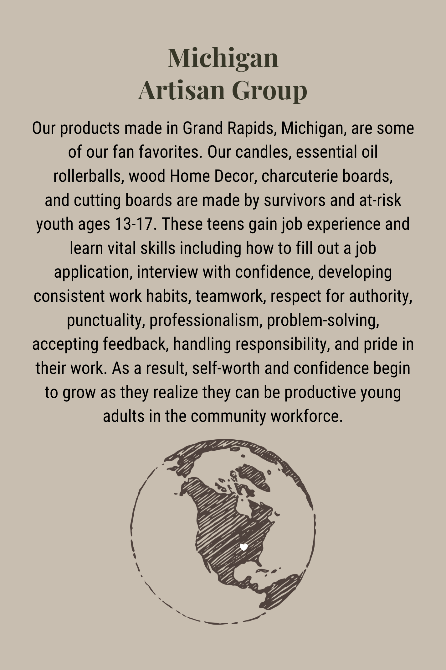 Gathering Place Wood Decor - Made by Survivors: Natural