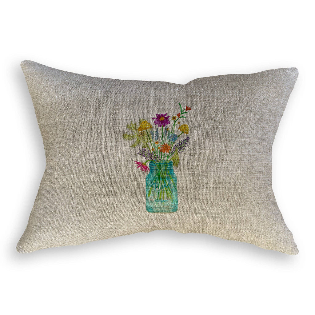 Wildflowers in a Mason Jar: Dishtowel