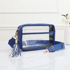 Game Day Stadium Rectangle Clear Bags: Navy