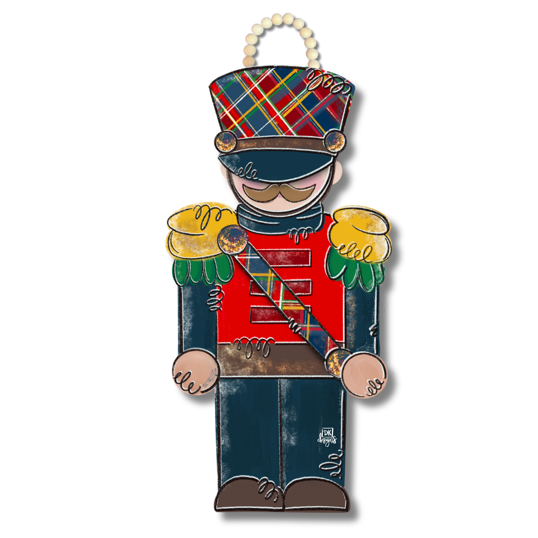 Plaid Navy Solider Hanger