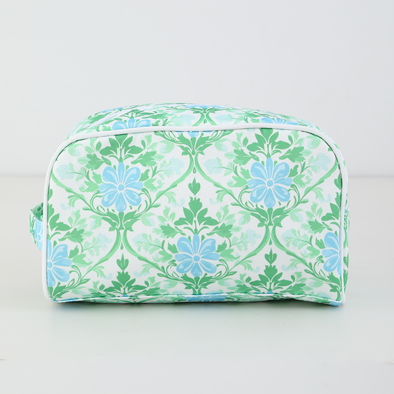 Canvas Cosmetic Case Makeup Bag: Carolina Spring
