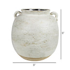 Pot with Handles, Ceramic, White - Lrg