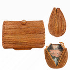 Bali Envelope Rattan Clutch