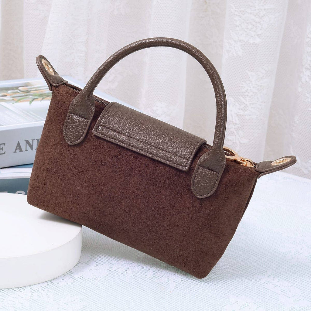 SD781 Penny Suede Mini Crossbody Bag: Burgudy
