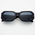 Onyx Acetate Womens Rectangular Sunglasses: Black