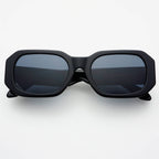 Onyx Acetate Womens Rectangular Sunglasses: Black
