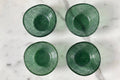 Glass Dipping Bowls, Set of 4, Spruce Green