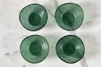 Glass Dipping Bowls, Set of 4, Spruce Green