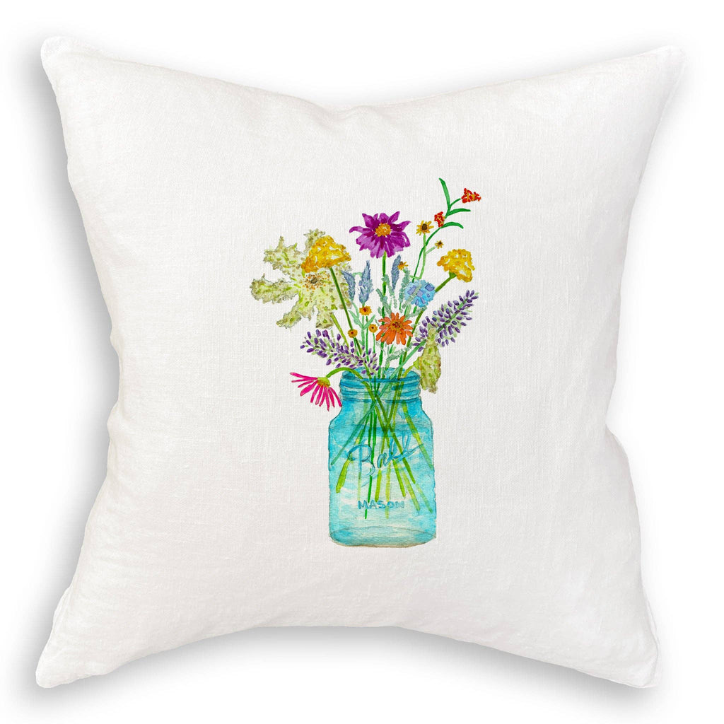 Wildflowers in a Mason Jar: Dishtowel