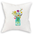 Wildflowers in a Mason Jar: Dishtowel