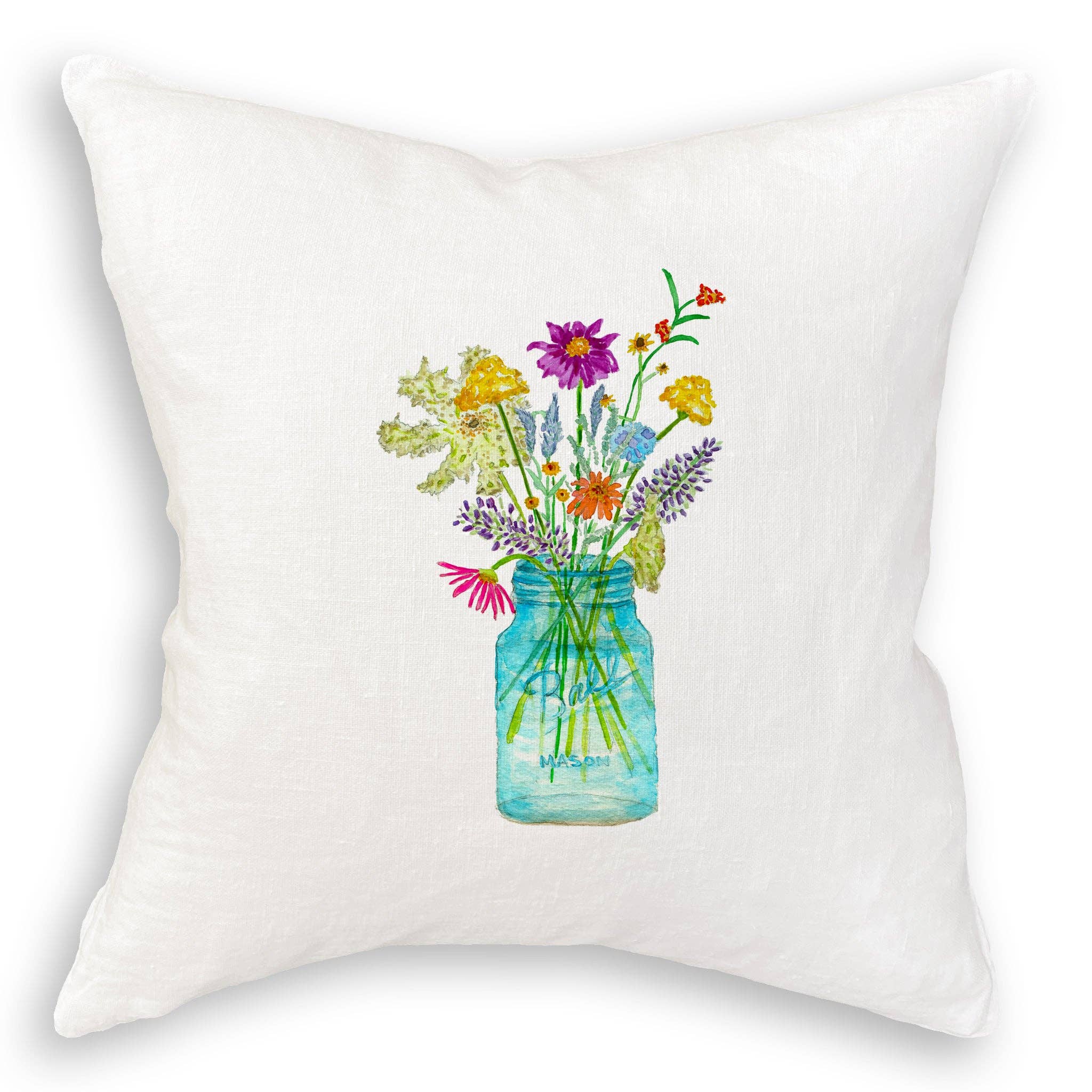 Wildflowers in a Mason Jar: Dishtowel