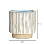 Ramos Vertical Stripe Cachepot, Stoneware - 4