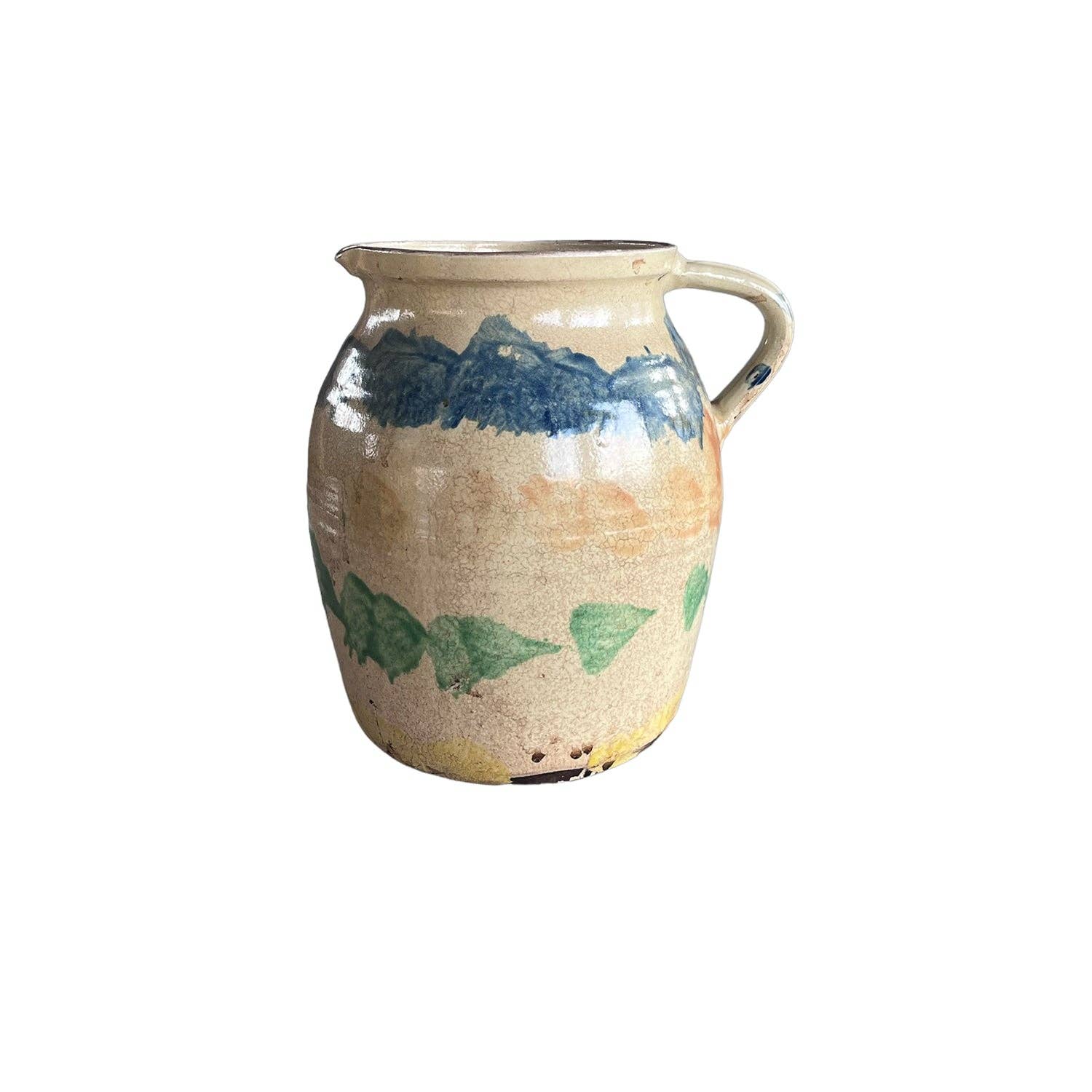 Cottage Crafted Jug, Tall: Majolica