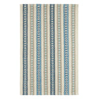 Long Slade Handwoven Cotton Rug | Indigo: 2' x 3'
