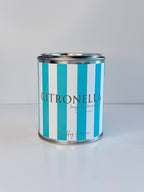 Citronella Candle - Paint Tin - Striped Label: Red / 12 oz