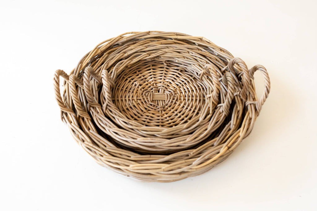Rattan Round Tray: Large - 20" D
