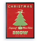Shiny Bright red and green poster: 12" X 16"