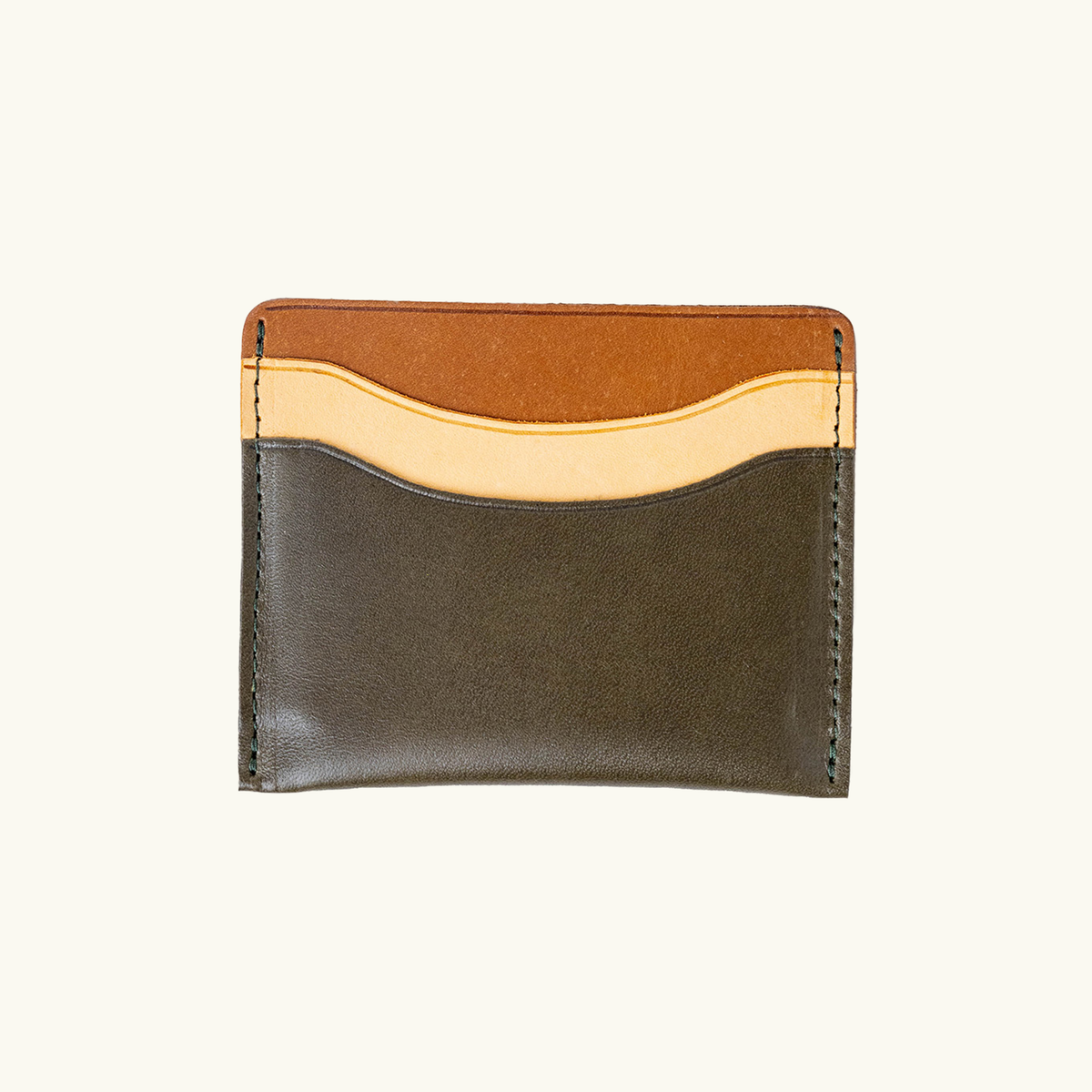 Full-Grain Leather Card Wallet – Slim Minimalist: Black