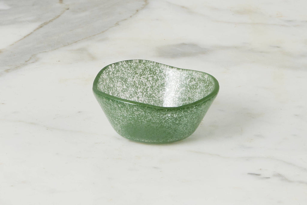 Glass Dipping Bowls, Set of 4, Spruce Green