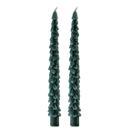 Green Tree Taper Candles, Set of 2 - Christmas Decor