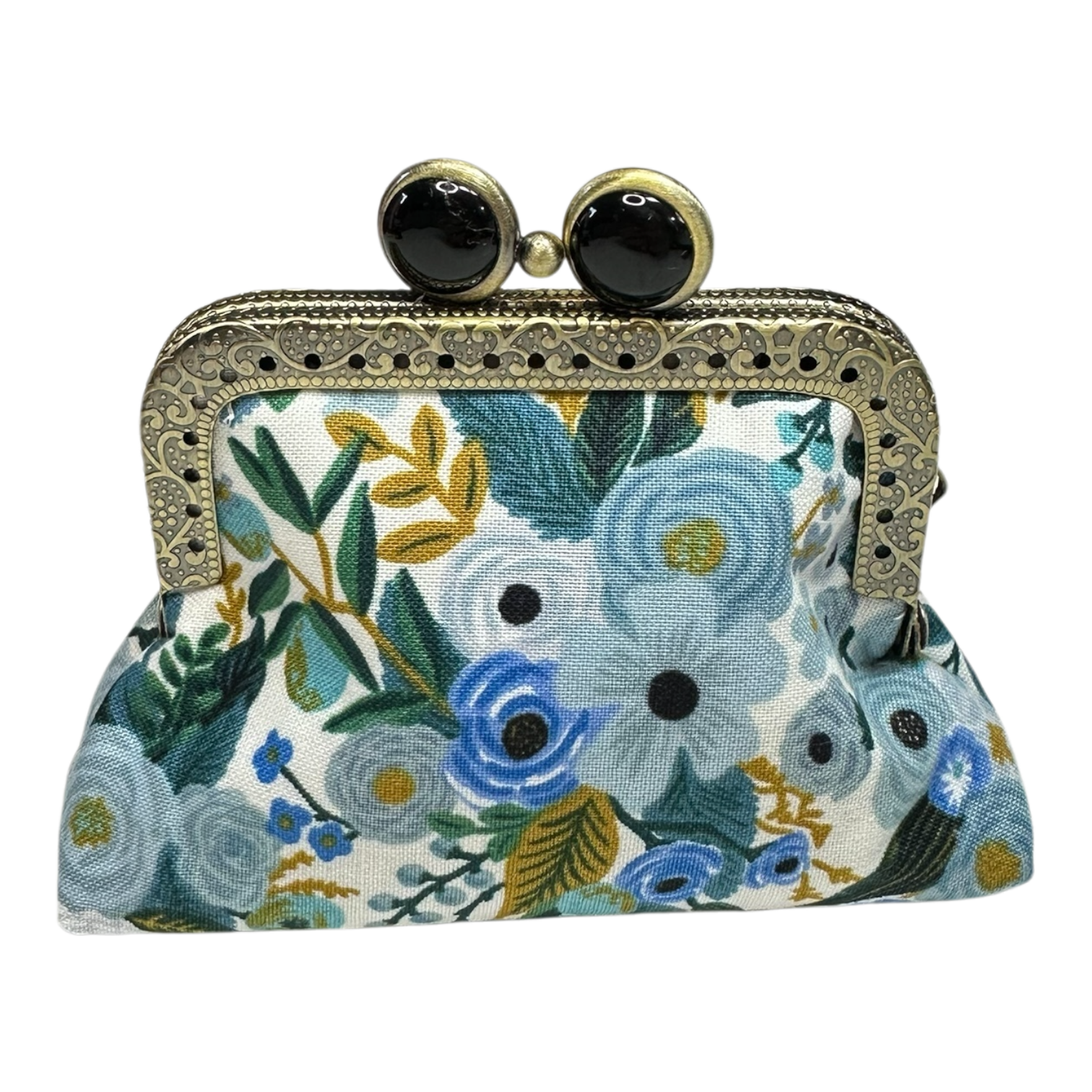 Kiki & Syds Mini Clutch Coin Purse - Blue Skies : Lemon