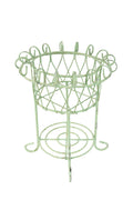 Metal Planter Basket-Green-12x15H-Willard