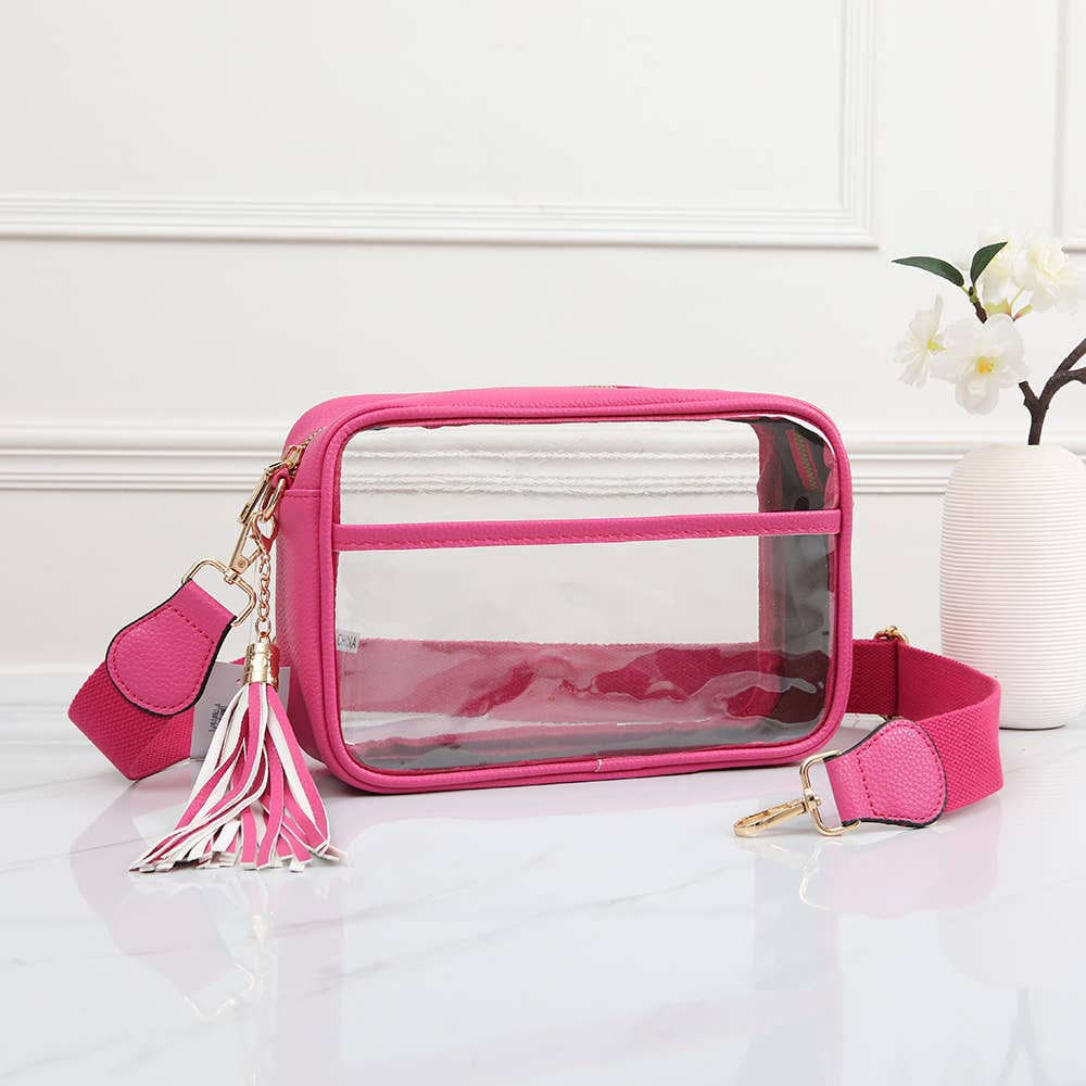 Game Day Stadium Rectangle Clear Bags: Navy