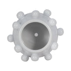 Decorative Planter - White Ceramic Tapered Bubble, 8 in.